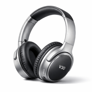 Wireless Headphone V30 – Silver Black
